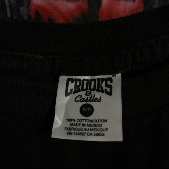 Crooks & Castles Black T-Shirt | Small - Picture 3 of 5